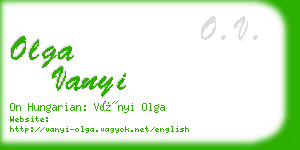 olga vanyi business card